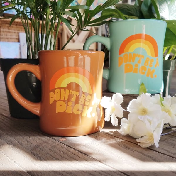 Image of Don't Be A Dick Diner-Style Mug