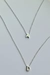 Fashion Initial Necklace Silver Color