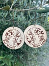 Bad Women from the Good Land Leather Circle Earrings