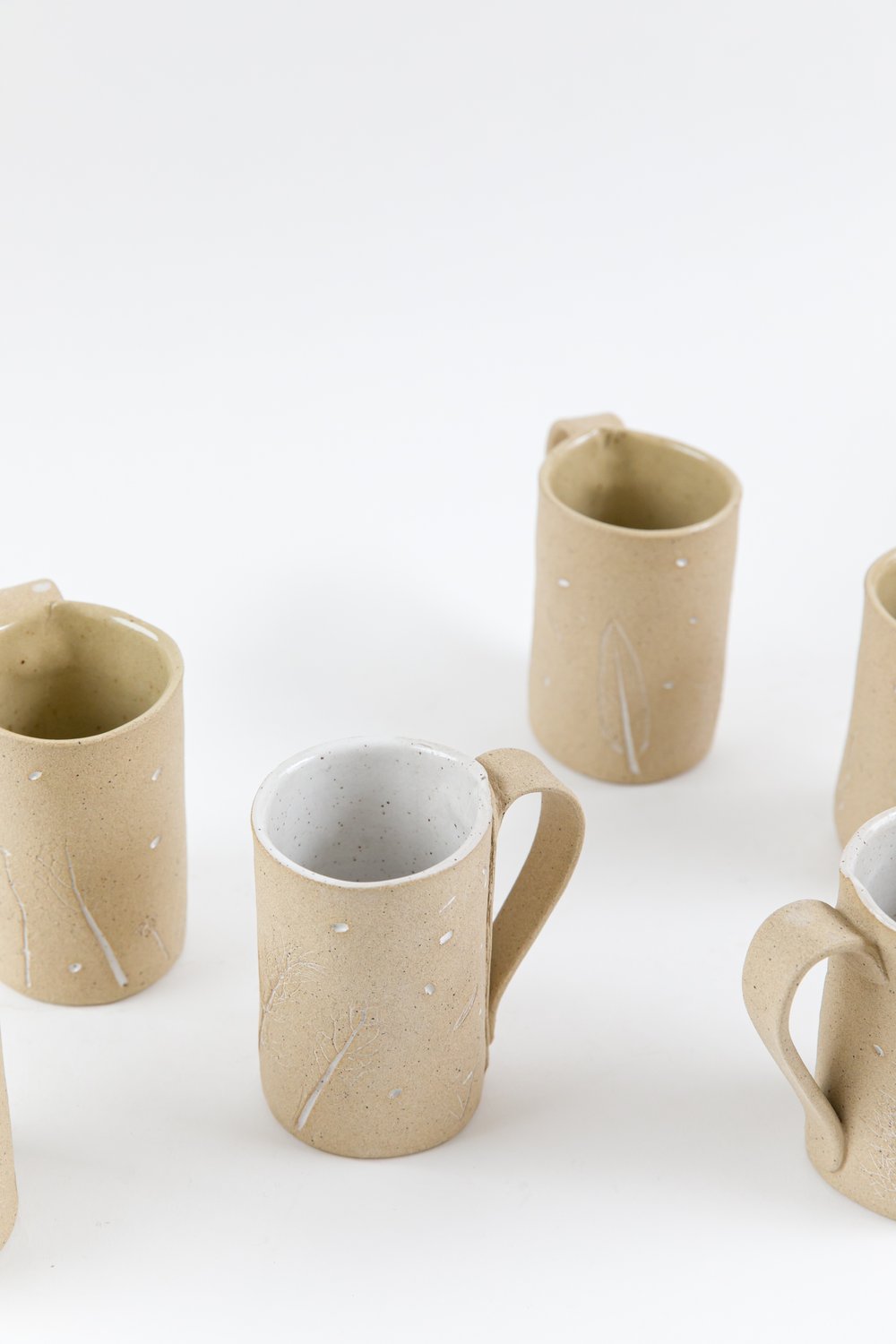 Image of Tall Garden Mugs - Tan Clay