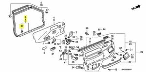 Image of For Honda CRX 89-91 Weatherstripping Set Front Doors NEW 72310-SH2-A21 72350-SH2-A21