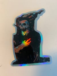 Image 2 of Love skull, holo sticker