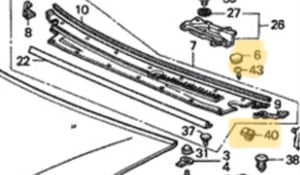 Image of For Honda 88-91 Windshield Cowl Retaining Hardware Set