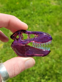 Image 2 of Star gazer Tyrannosaurus Rex skull pendant (ghost teeth)