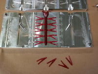 Image 3 of Aluminum Injection Bait Mold, 4 inch Fork Tail Minnow - TAIL SECTION ONLY