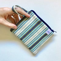 Vintage Stripe Bag, Essential Oil Storage, Small Zipper Pouch
