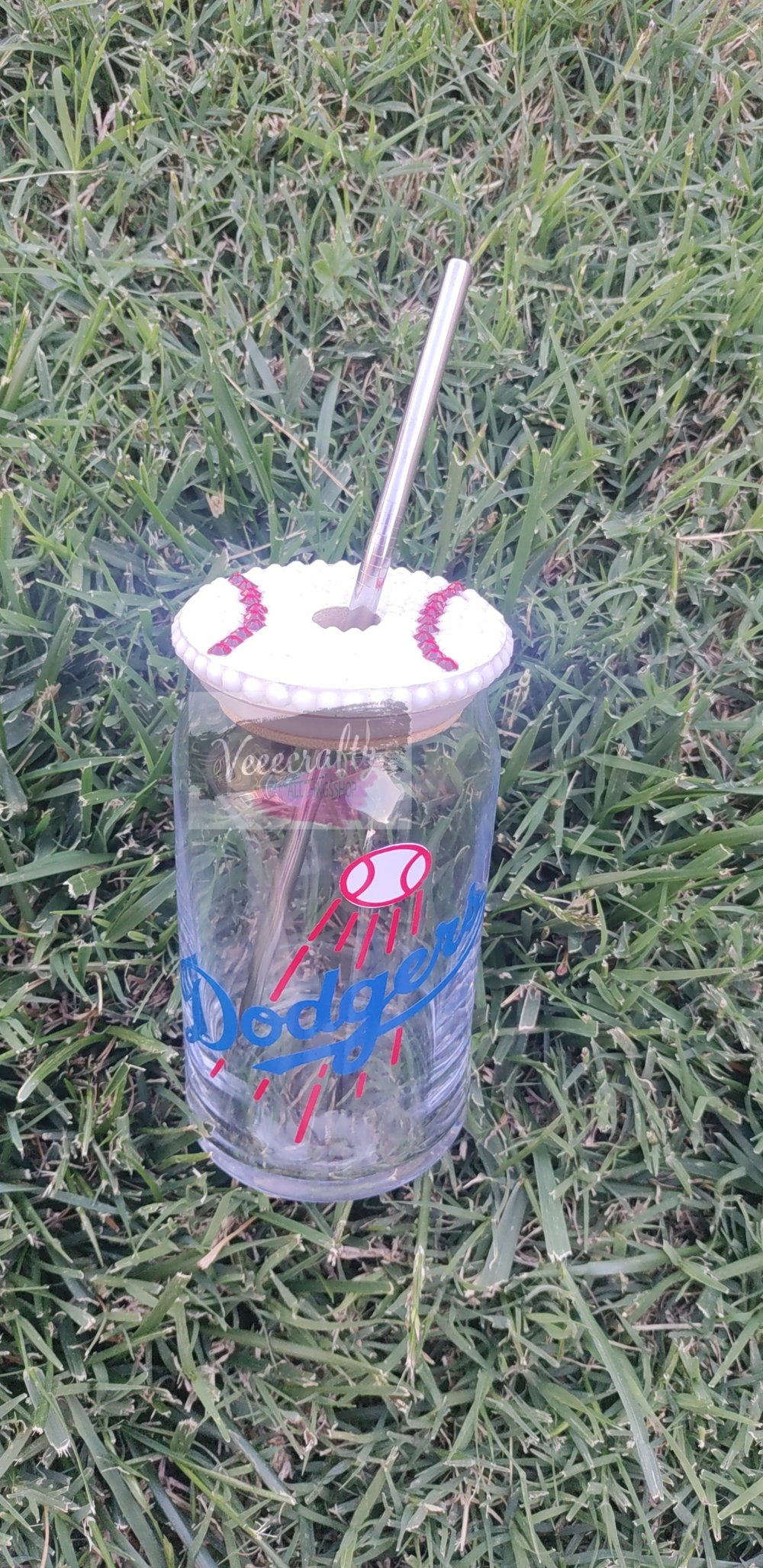 Image of Dodgers glass can 2 styles PRE-ORDER