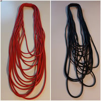 Image 2 of rubber multi strand necklace