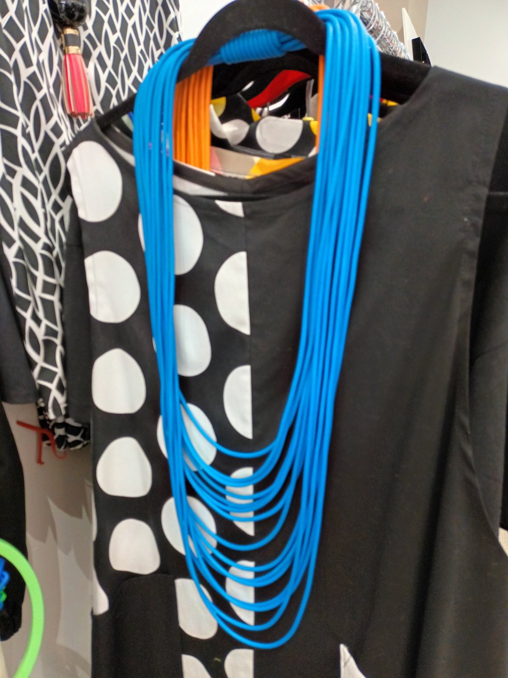 Image of rubber multi strand necklace