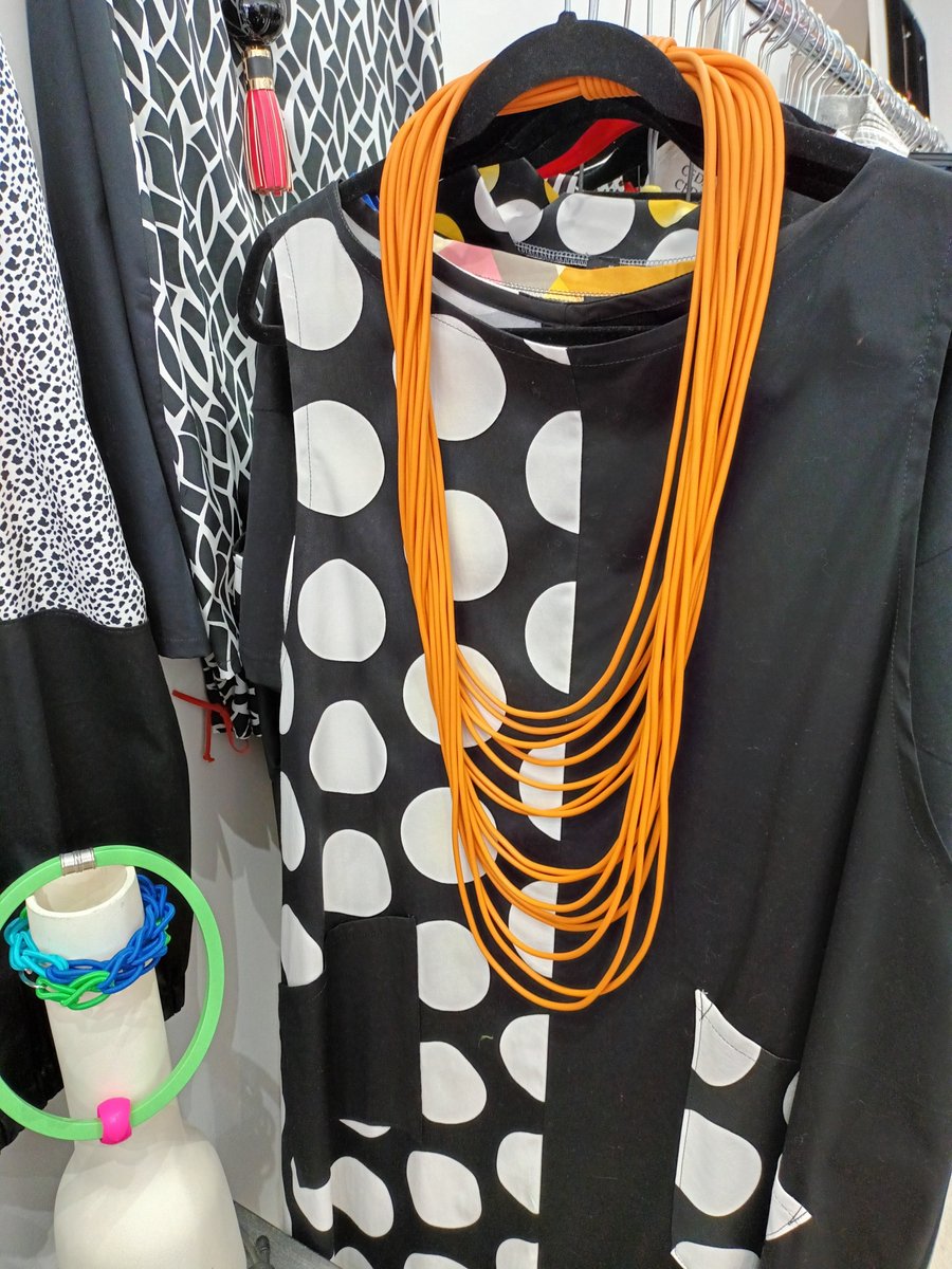 Image of rubber multi strand necklace