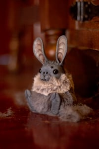 Image 4 of Dust bunny - Grey pompom style - Poseable artdoll