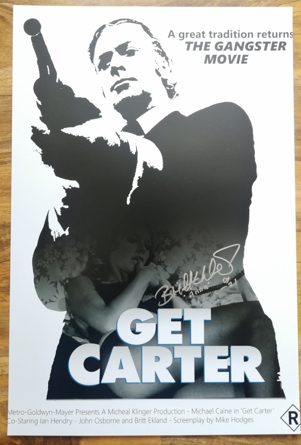 Britt Ekland Signed Get Carter 18x12 Photo