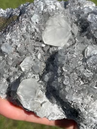 Image 13 of UV Calcite On Quartz Crystal With Chalcopyrite Specimen #1559