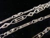EDWARDIAN 9CT ROSE GOLD FETTER ORNATE TROMBONE CHAIN 15.5" 8.9G MARKED EVERY 