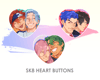 SK8 // Heart Buttons