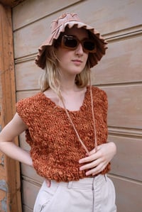 Image 1 of Dryden Vest (Merino Wool in colour rust)