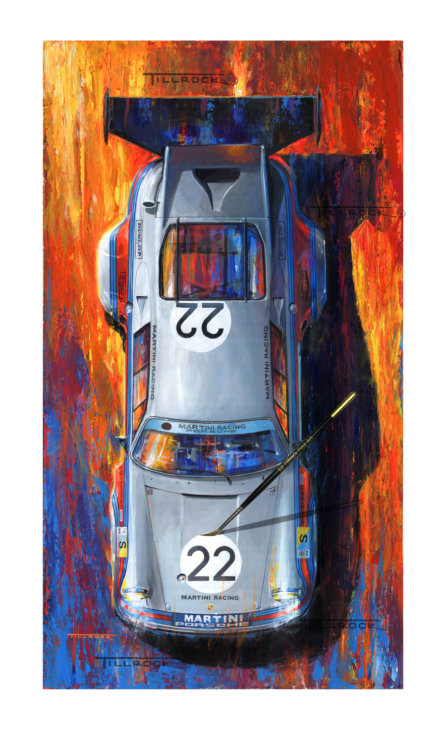 Image of 1974 Porsche 911 Carrera RSR Turbo (22"x36") Signed & Numbered Giclee' Print