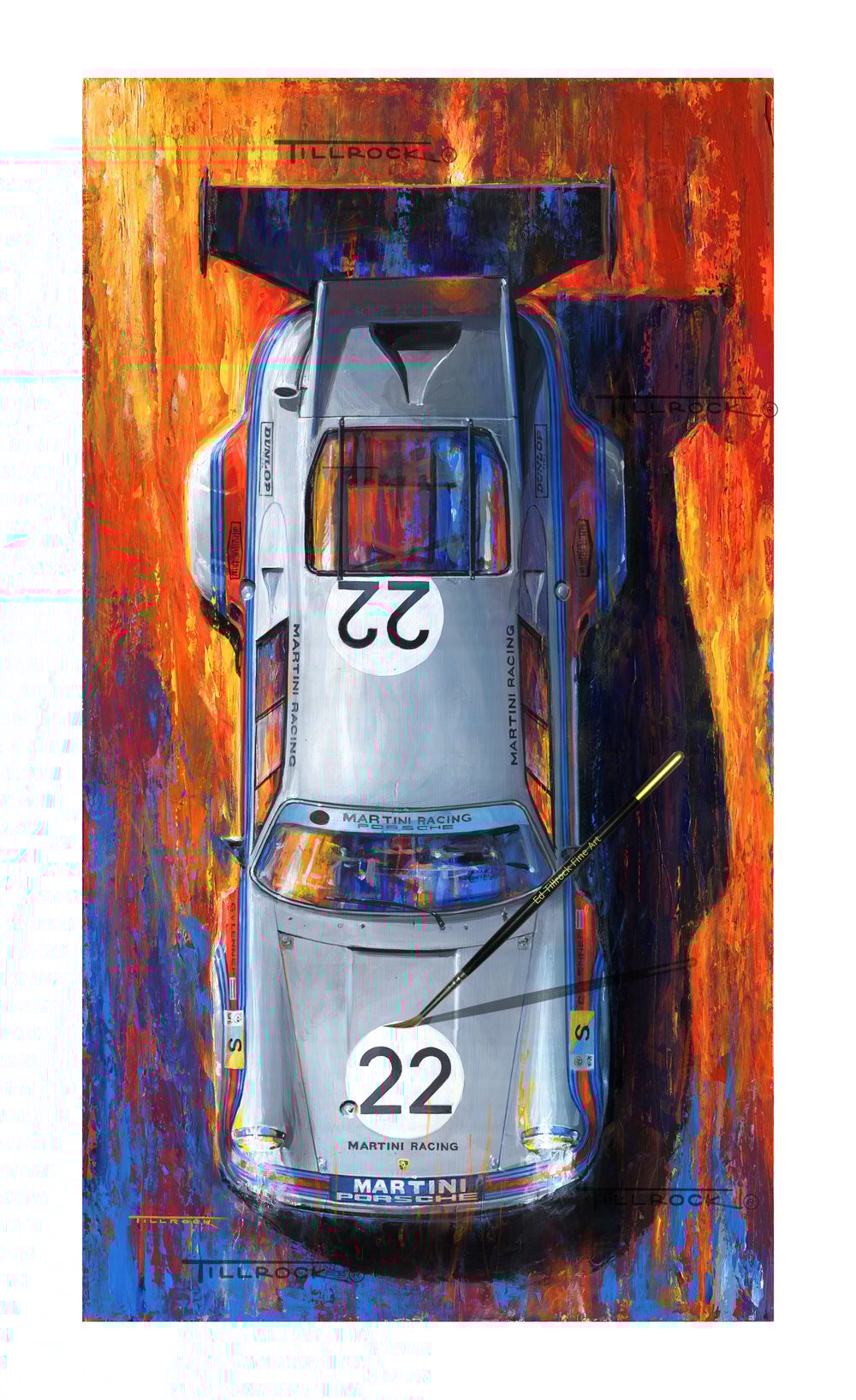 Image of 1974 Porsche 911 Carrera RSR Turbo (13x19") print