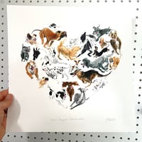 Image 1 of Heart-Shaped Zoomies - 30x30cm Giclee Print