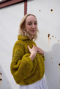 Image 5 of Neys Polo Sweater (Merino Wool shown in Lichen +more colours)
