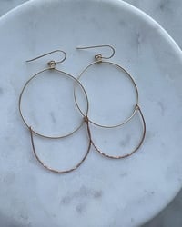 Image 3 of 14k and Rose gold filled “Hooked on you” hoops