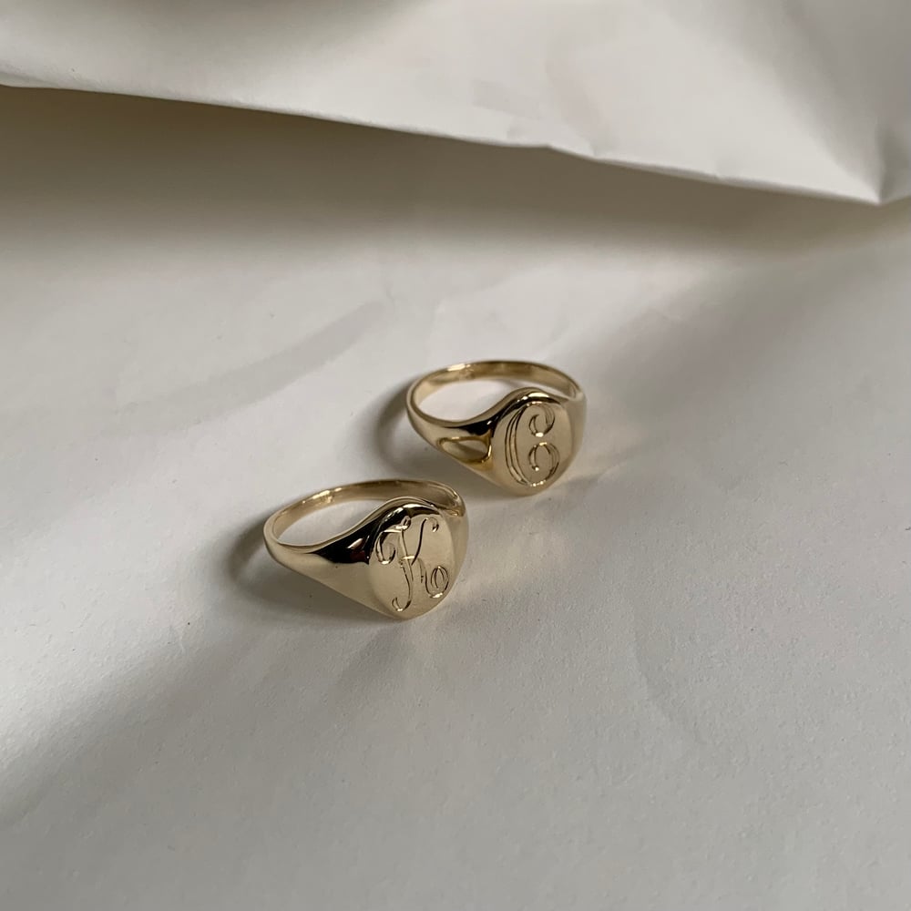 Handmade signet ring deals