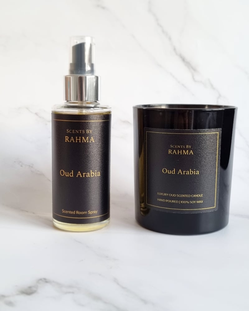 Image of Oud Arabia - Candle And Room Spray - Luxury Gift Set