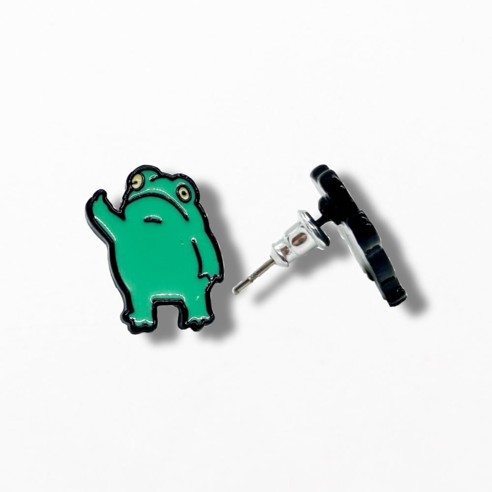 Middle Finger Frog Studs