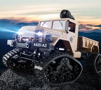 Image 2 of 1:16 Remote Control 4WD Military Army Truck 12km/h Fast Off-Road Car RC Control Kids Toy