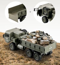 Image 2 of 1:12 50cm Remote Control 6WD Military Army Truck 20km/h FAST Off-Road Car RC Kids Toy