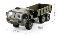 Image 5 of 1:12 50cm Remote Control 6WD Military Army Truck 20km/h FAST Off-Road Car RC Kids Toy