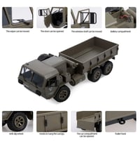 Image 3 of 1:12 50cm Remote Control 6WD Military Army Truck 20km/h FAST Off-Road Car RC Kids Toy