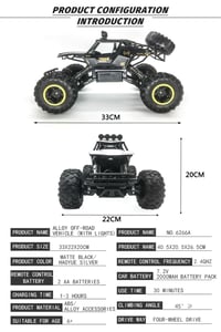 Image 5 of BIG 1:12 4WD Monster Truck Off-Road Buggy Rock Crawler Kids Toy Remote Control Car
