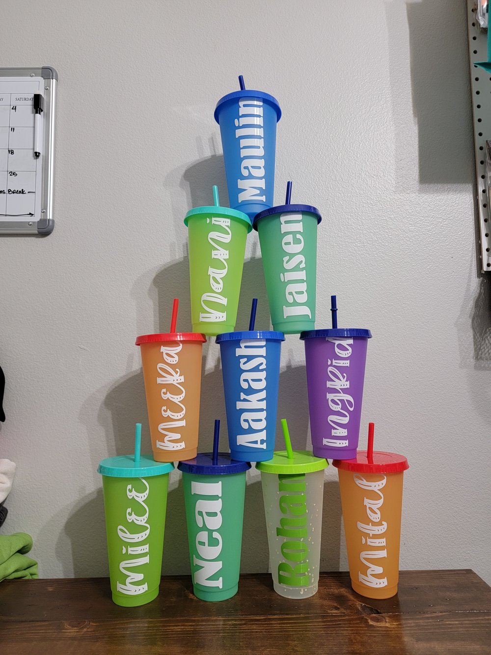 Personalized Color changing cups