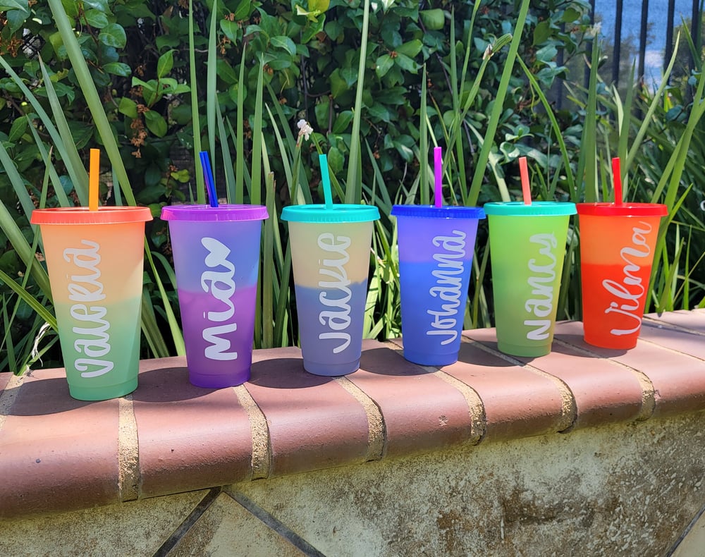 Personalized Color changing cups