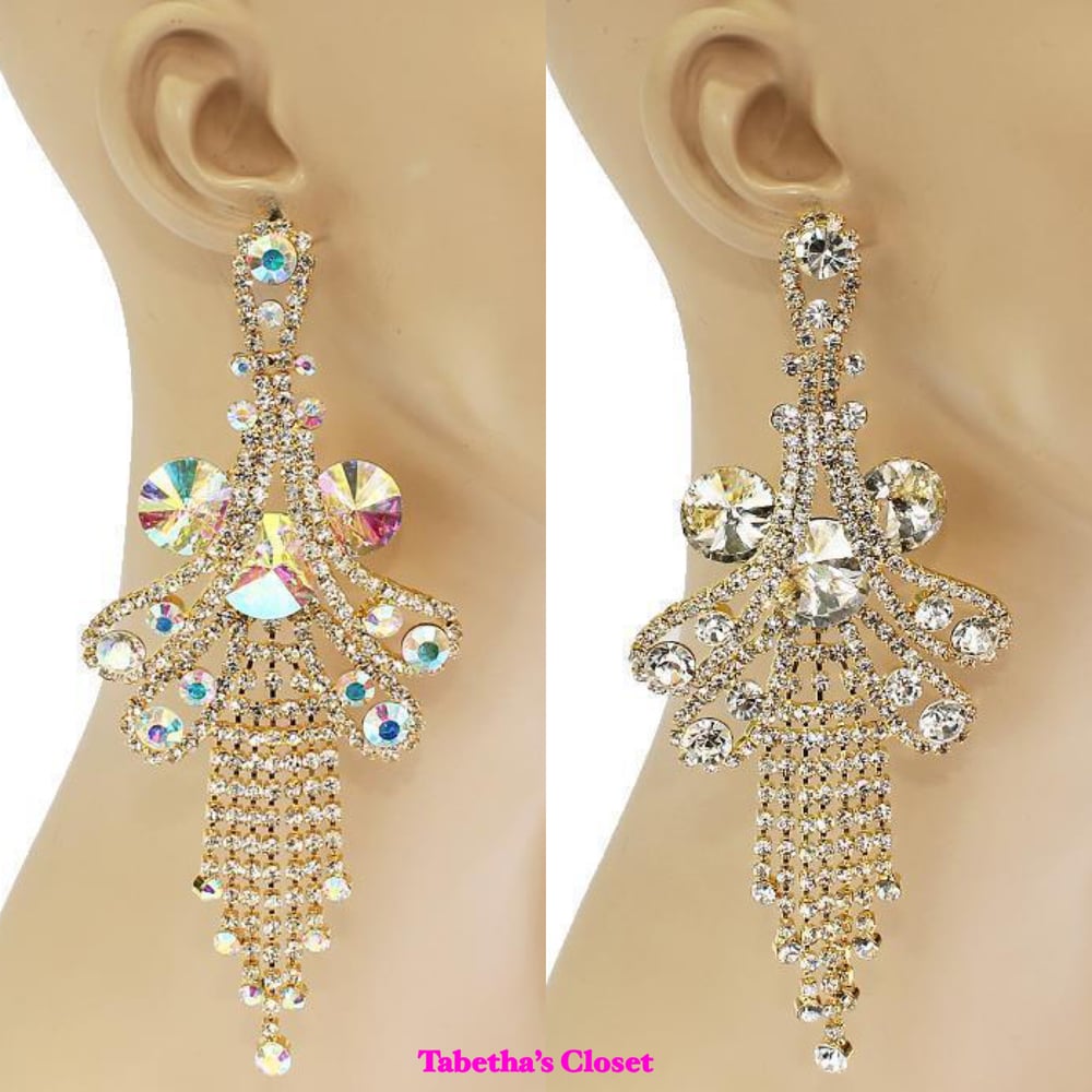 Image of Iris Crystal Earrings 