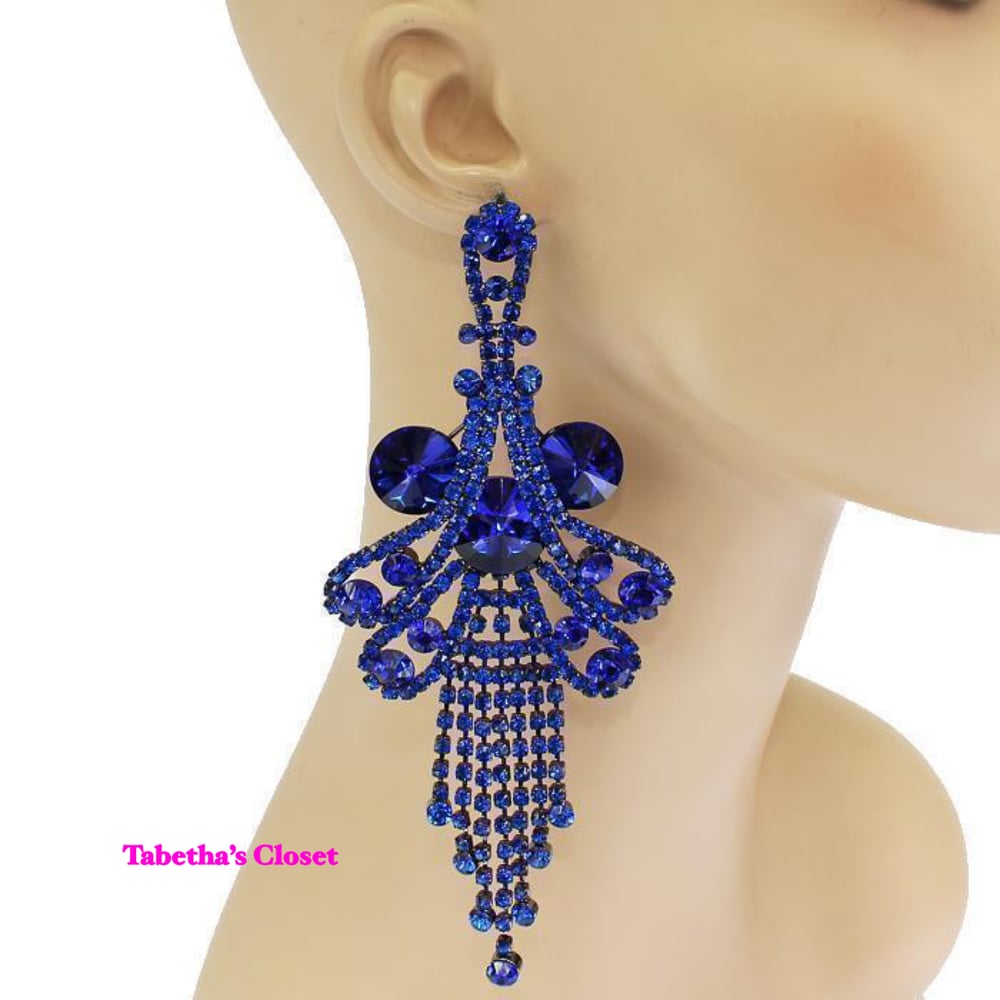 Image of Iris Crystal Earrings 