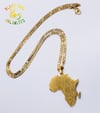 Africa Map Necklace (Gold and Silver)