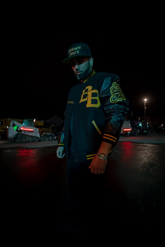 Image of "BROWN BOYS" VARSITY JACKET
