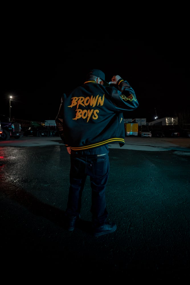 Image of Brown Boys Varsity Jacket [Exclusive/Very Limited]