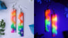 Lava Lamp Earrings - Silver Plated