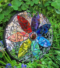Image 1 of Rainbow Flower Mosaic 