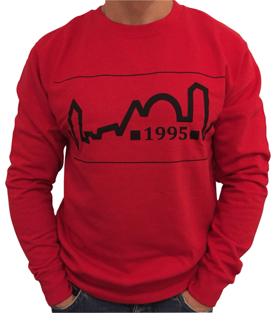 Image of Fire Red Skyline Sweatshirt