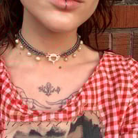 Image 2 of Vertebrae Pearl Drop Necklace