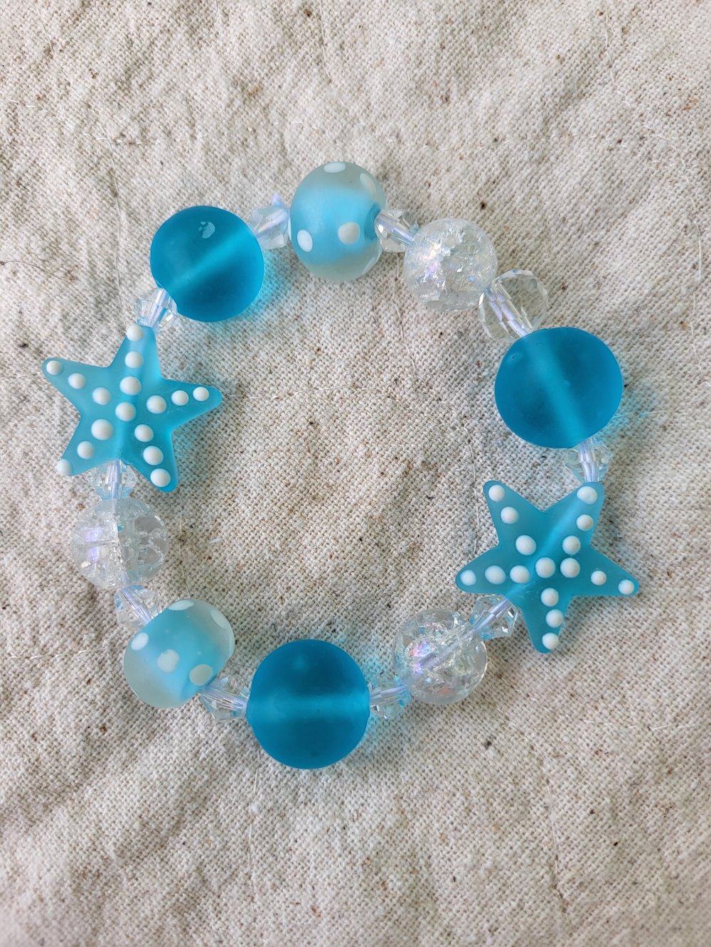 blue sea star bracelet