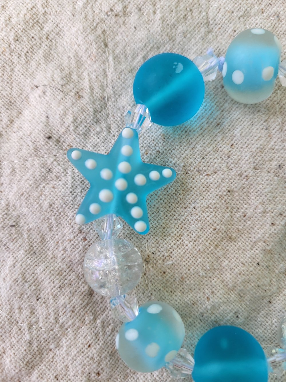 blue sea star bracelet