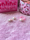 Pink Puppy Ring and Earring Set