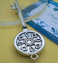 Image 3 of Swirly Tile Key Necklace