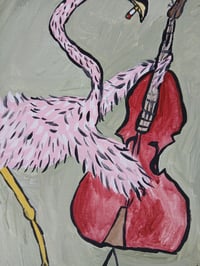 Image 6 of Flamingo Playing Stand Up Bass