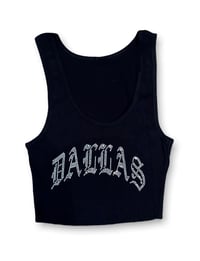 DALLAS CRYSTAL TANK TOP (BLK/CLEAR)